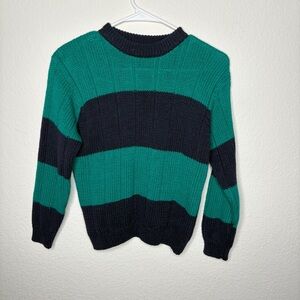 Striped Teal and Navy Sweater